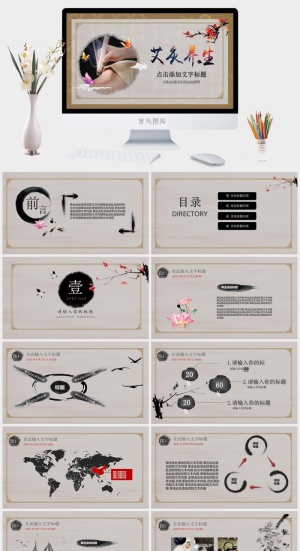 中医养生PPT模板预览图