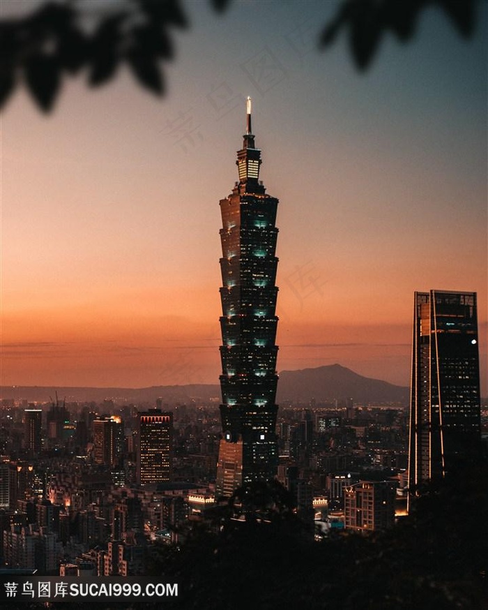 台北101大楼城市风景图片