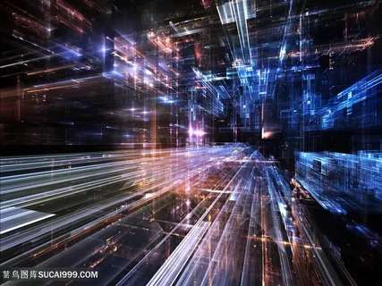 潮流立体科技光效背景高清图片