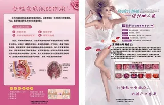 美容海报展板宣传单盆底肌