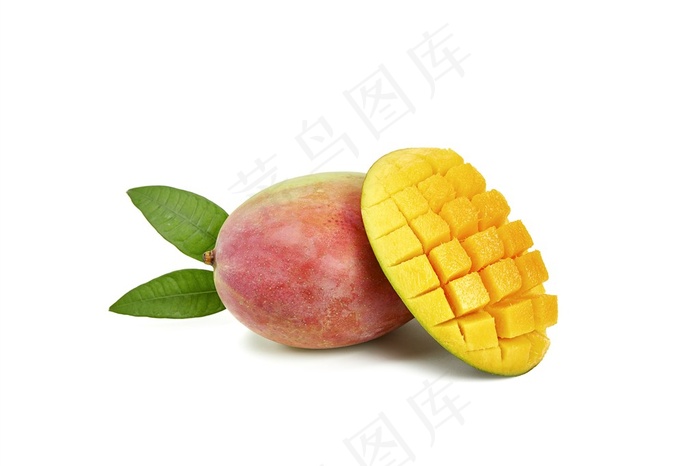 白底黄色芒果