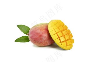 白底黄色芒果