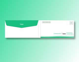 蓝色公司普通信封