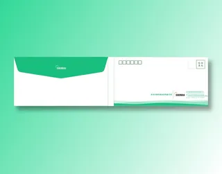 蓝色公司普通信封