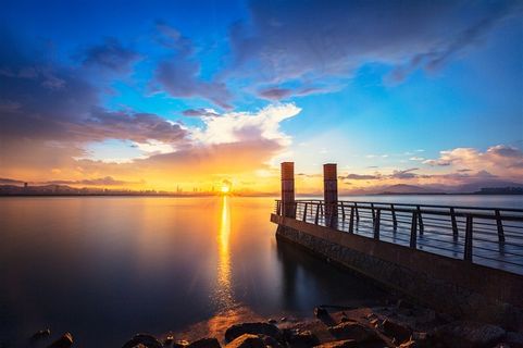 深圳湾风景摄影素材