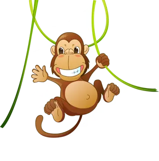 猴子跳跃卡通