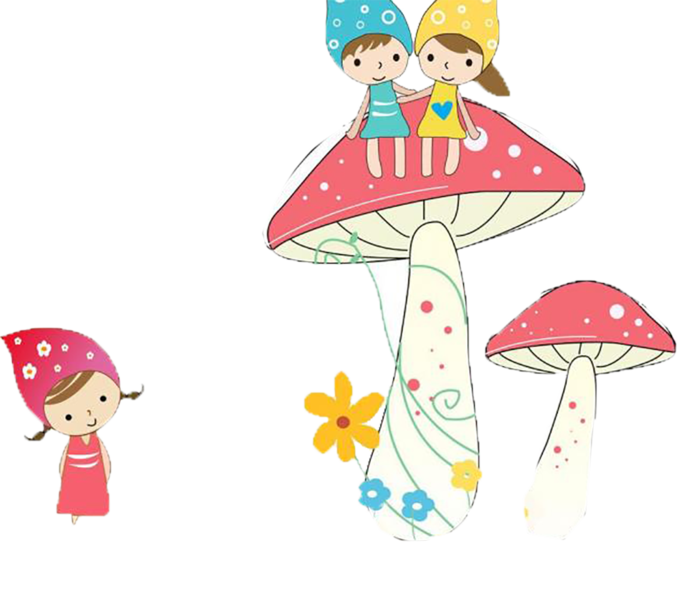 孩子与蘑菇