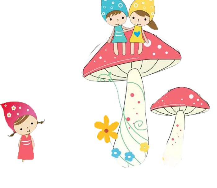 孩子与蘑菇