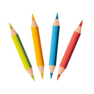 铅笔彩色学习元素