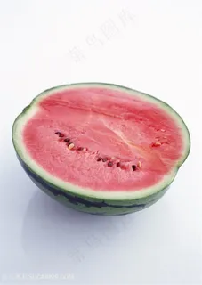 新鲜西瓜水果切片特写素材
