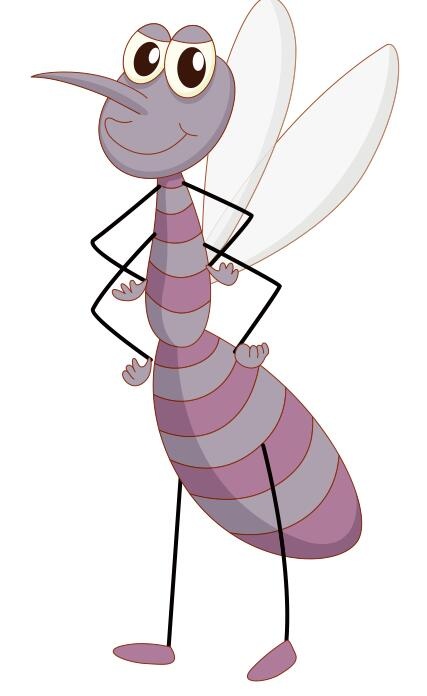 矢量卡通蚊子