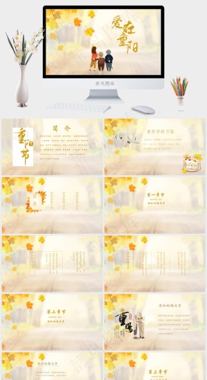 爱在重阳ppt模版预览图