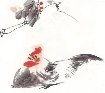 生肖动物国画图片图片素材 生肖动物国画图片图片素材