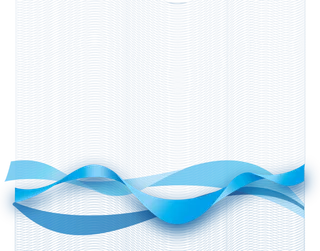 蓝色丝带现代科技kv主视觉素材