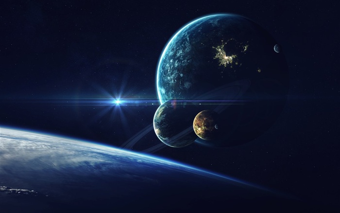 宇宙中的星球高清图片