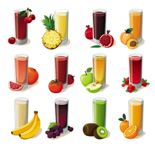 各种果汁卡通