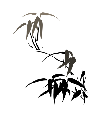 竹子水墨画中国风国画墨水书法竹子画