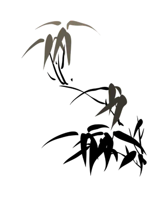 竹子水墨画中国风国画墨水书法竹子画