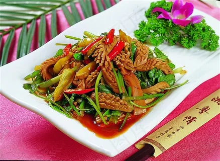 韭菜炒腰花美食素材 韭菜炒腰花美食素材