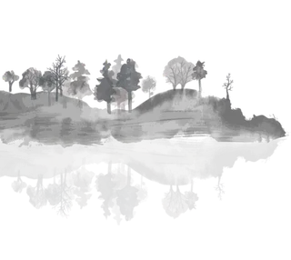 山水画素材中国风水墨画素材元素中国画