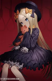 日本拿着玩偶的可爱少女动漫图片 日本拿着玩偶的可爱少女动漫图片