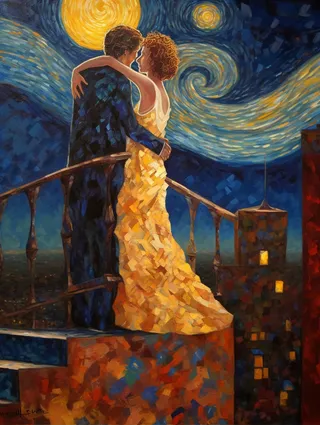 520情侣浪漫时刻主题插画