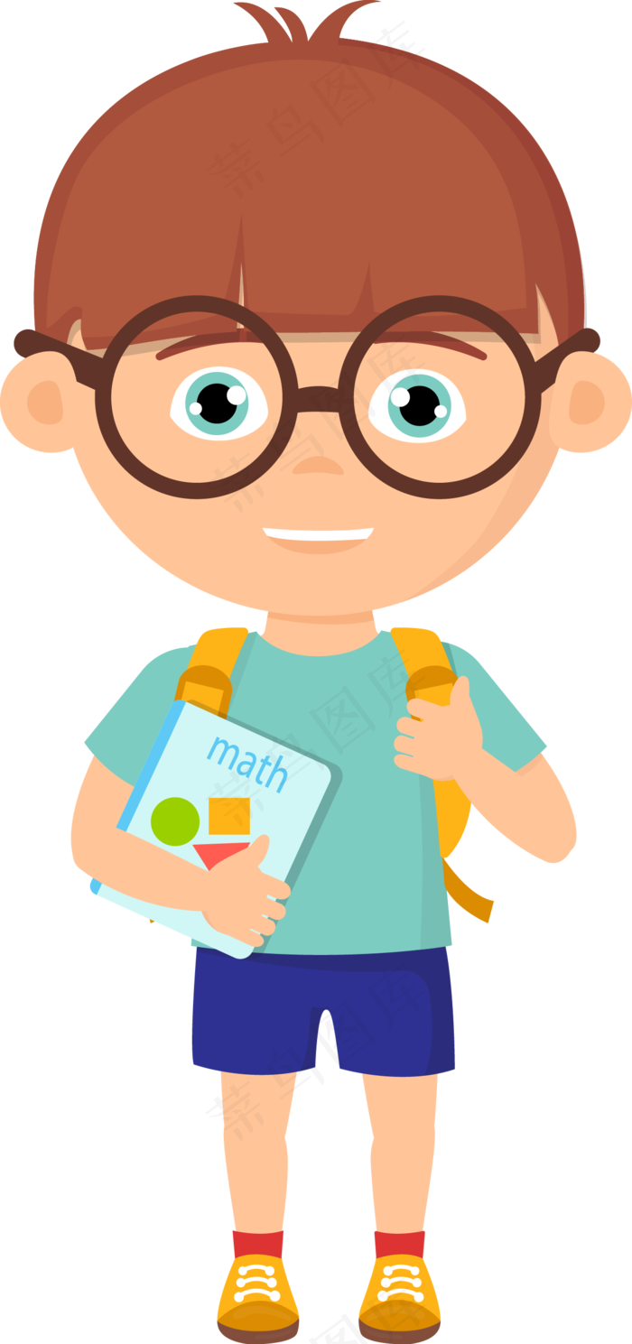 学生儿童读书卡通可爱