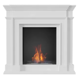 白色壁炉实物
