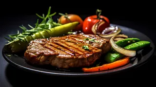 铁板牛扒食物摄影夏季写实图