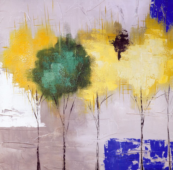 水彩艺术树高清装饰画