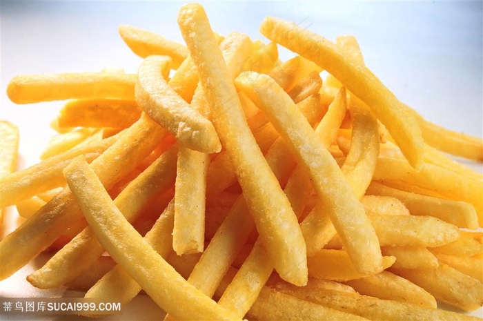 金黄色炸薯条图片