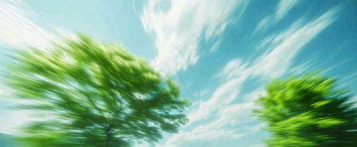 高山模糊绿树植物光影，大自然摄影图(1712x704)