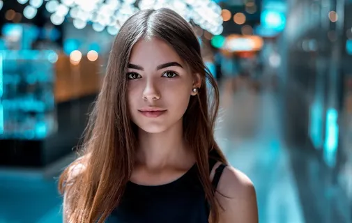 美女长直发发型图片