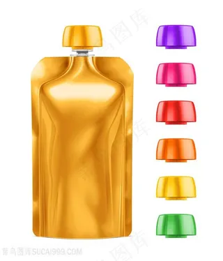 彩色空白包装袋设计高清图片