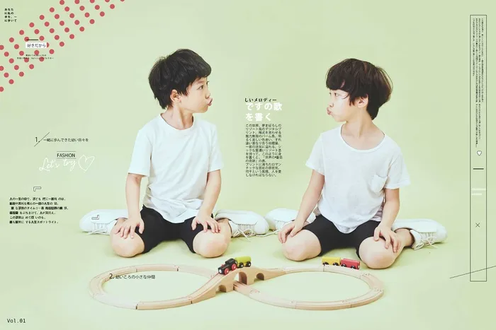 纯色日系单张放大儿童模板psd模版下载