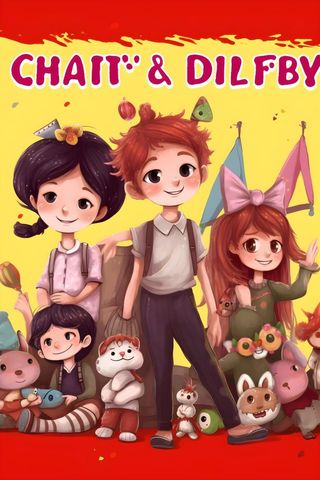 儿童孩子冒险聚会玩耍插画海报素材背景