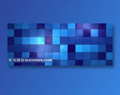 蓝调创意方格马赛克设计图片