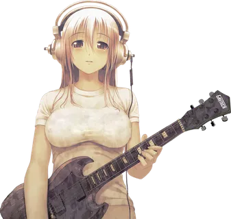 吉他女孩素材人物卡通