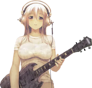 吉他女孩素材人物卡通