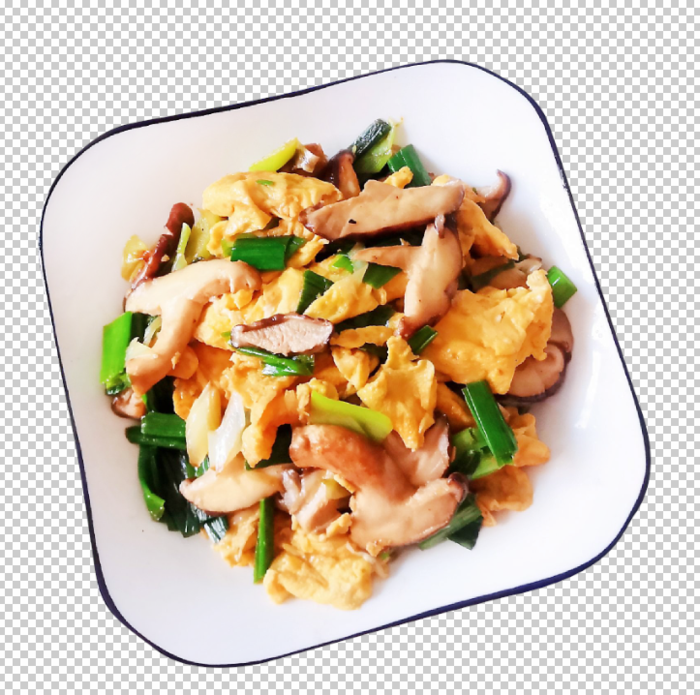 香菇炒鸡蛋免扣素材