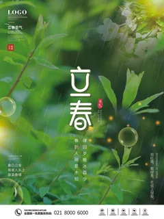 24节气立春春季新春春天海报模板PSD分层设计素材源文件模板