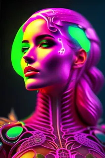 人头机器人外星人概念插画