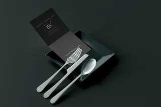 高端暗黑文具类文创VI样机模板