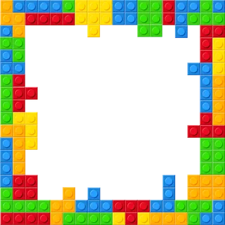 乐高 拼图 边框  积木