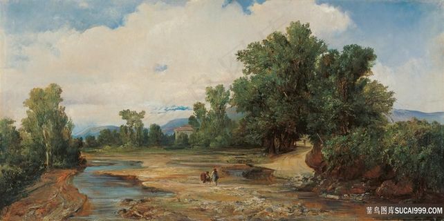 阿根托纳的季节性溪流风景画