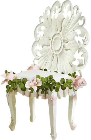 免抠公主座椅婚礼花边椅子