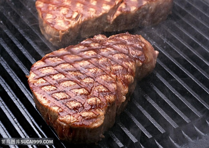 煎牛排煎肉食高清图片