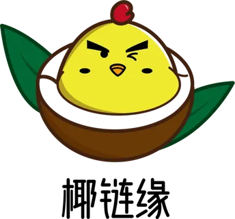 海南养生椰链缘椰子鸡标志logo