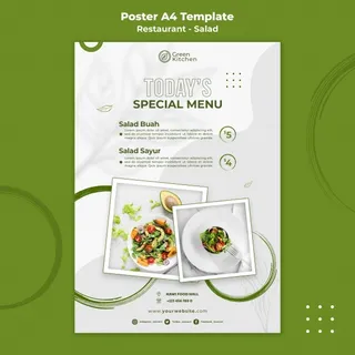 绿色新鲜健康食品广告海报