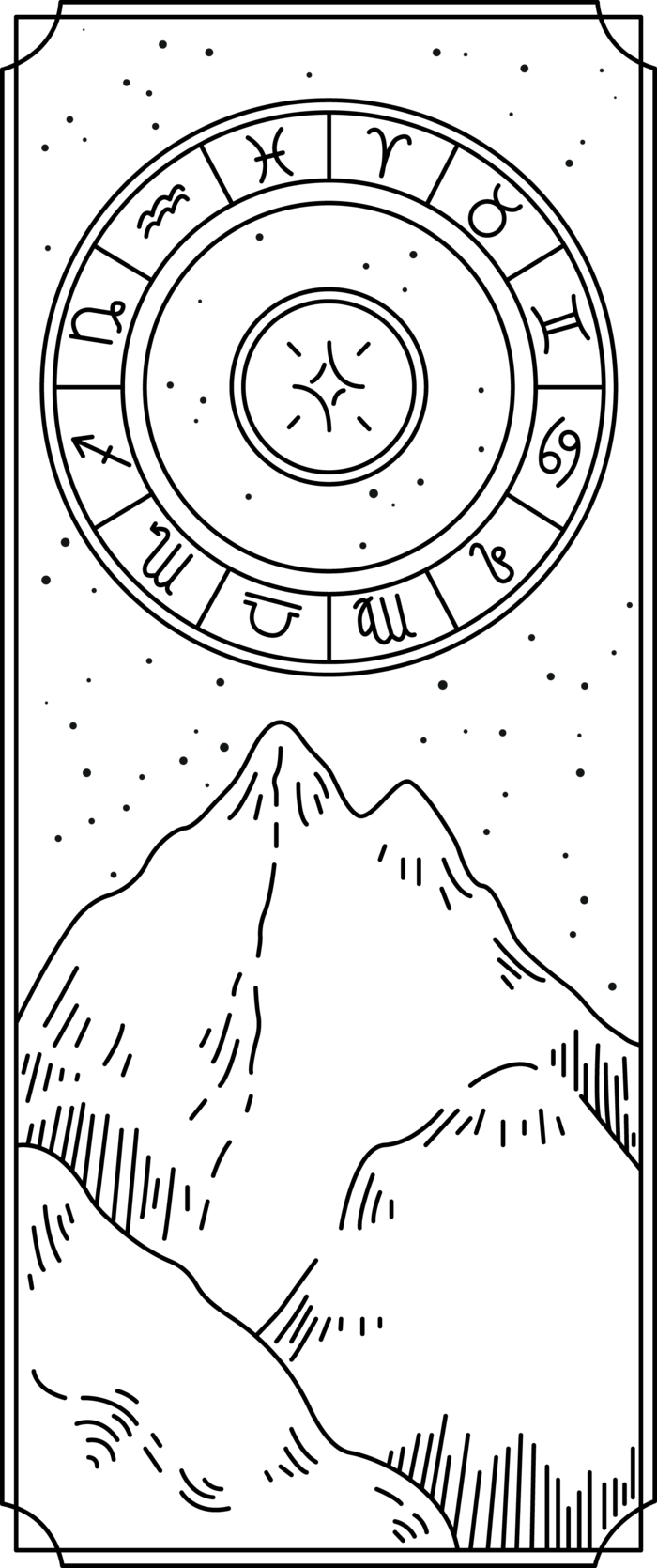 塔罗牌线稿免抠素材
